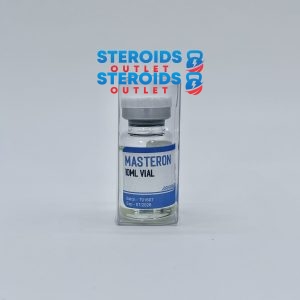 Frasco de suplemento Masteron Enanthate para massa muscular magra e definição.